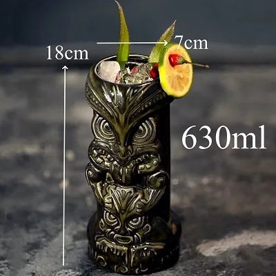 400ml Tiki Mugs Cocktail Cup Beer Wine Mug Ceramic Tiki Mugs Art Crafts Creative Hawaii Mugs